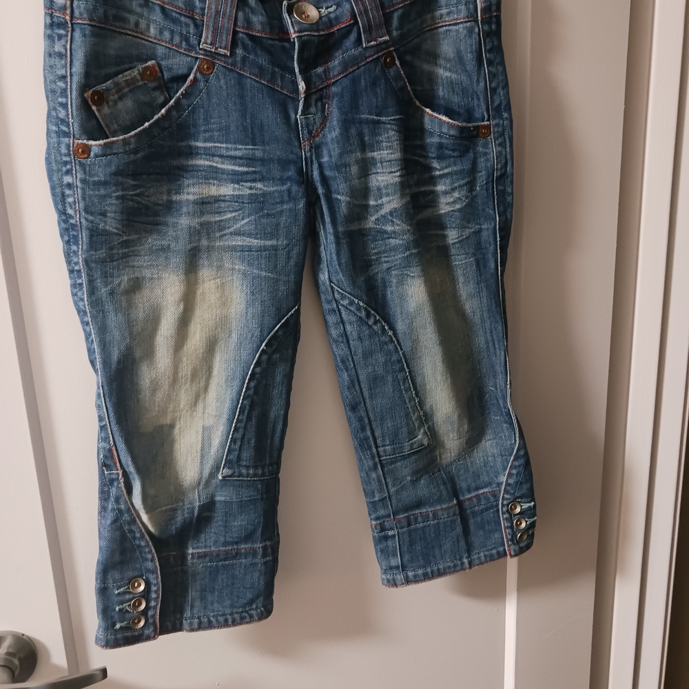 Stylish Blue Cropped Denim Jeans